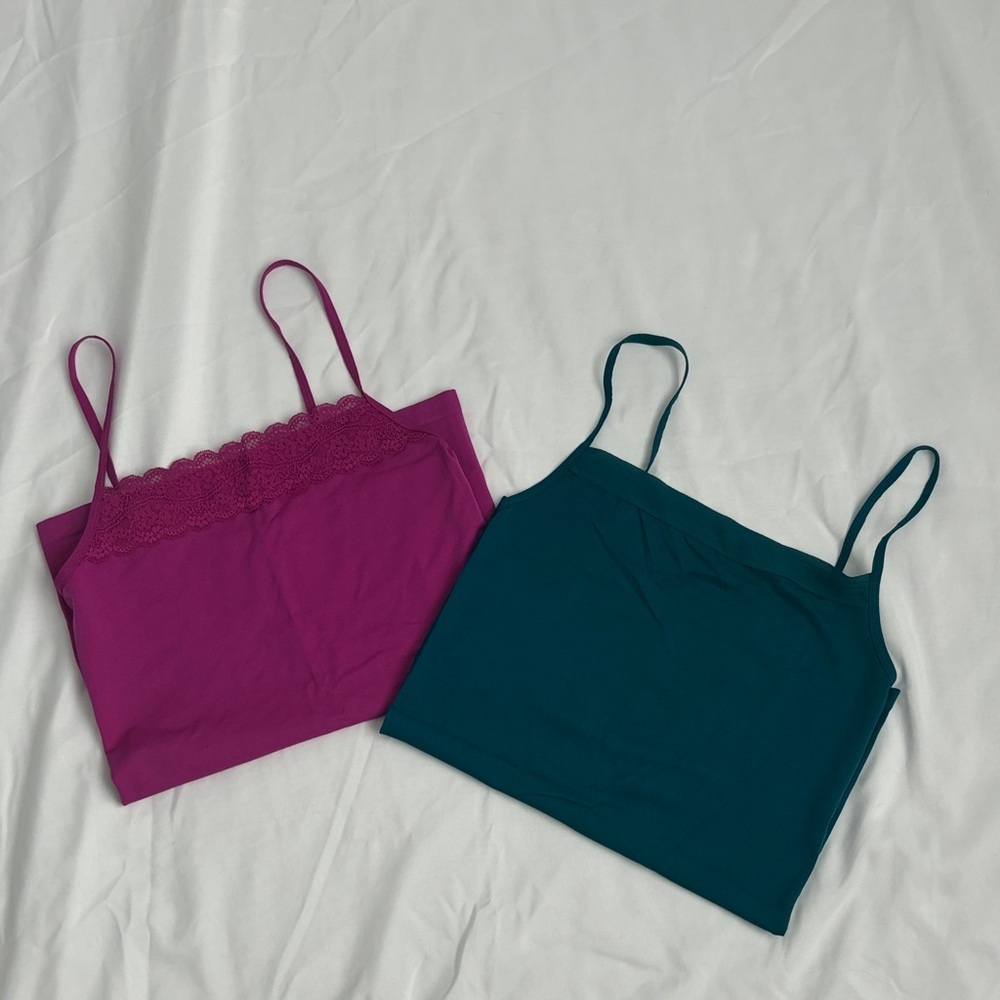 Pink and Teal Camisole Set